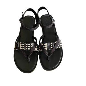 Toms Lexie Black Heritage Canvas/Diamond Tribal Sandal 8